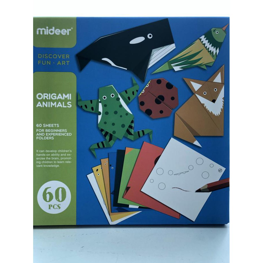 

Mideer origami paper animal series mainan edukasi anak