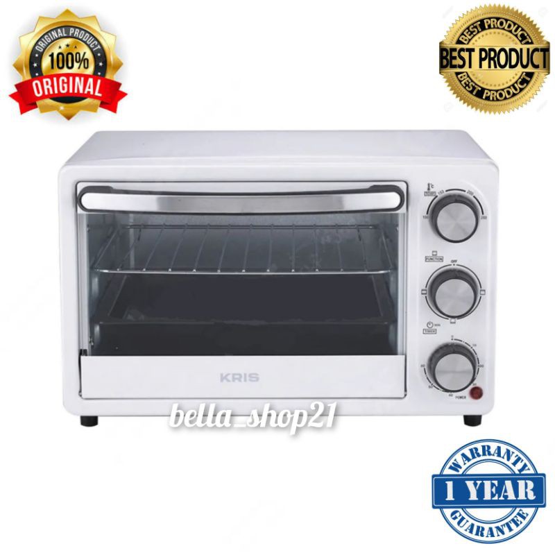 kris oven toaster stainless 16 liter 1200 watt - putih 3238
