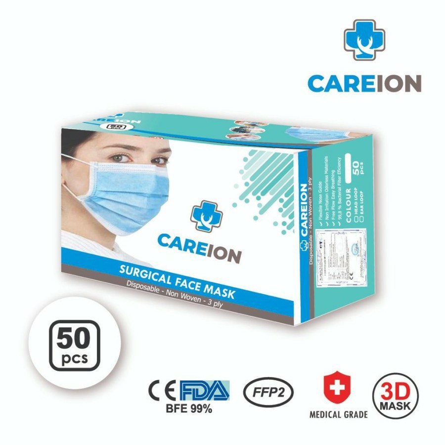 Masker Dewasa 3 PLY isi 50pc King mask / careion