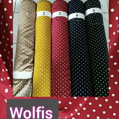 Promo Kain wolfis wolpeach motif03 Polkadot Diskon