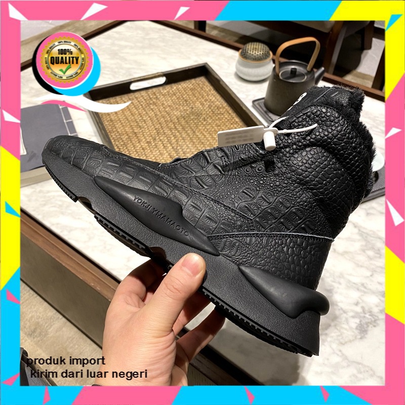 Y3kaiwa Pria Sepatu Tinggi-Top Klasik 50 Peringatan Sk8-Hi Buaya Pola Kulit Sapi Kulit Python Pola S