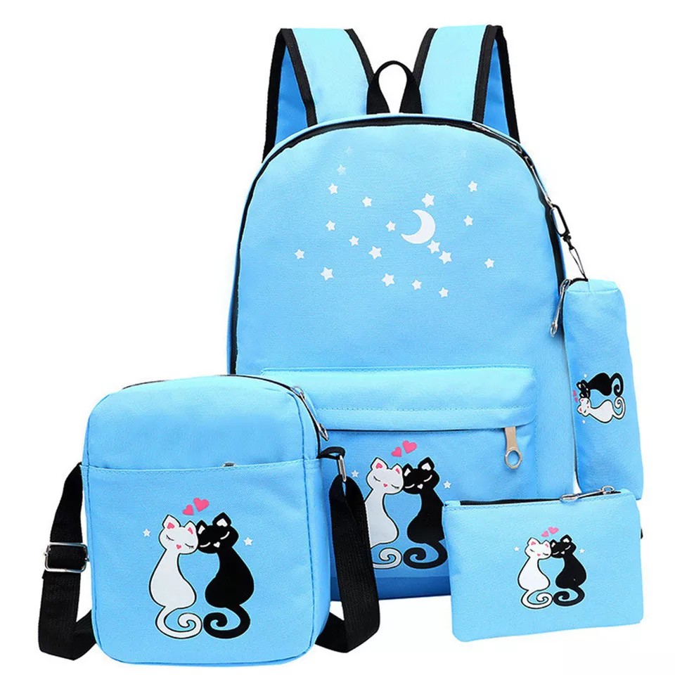 TAS SEKOLAH  ANAK  4IN1 SUKA KUCING FASHION  KOREAN STYLE  BY 