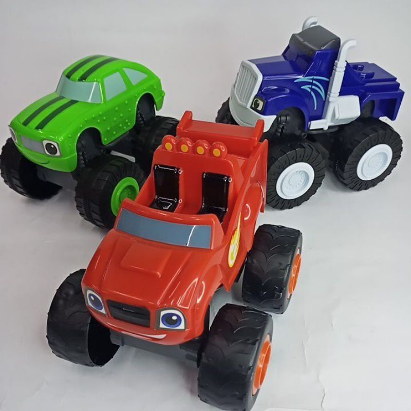 1 pak isi 3 pcs maian mobil blaze monster machines