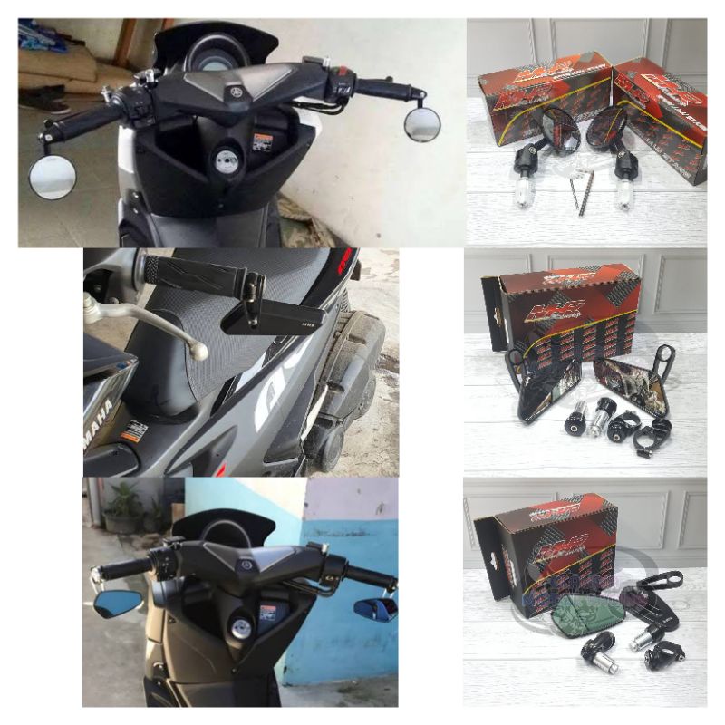 Spion Jalu / Spion Bar End MHR Kaca Putih MHR Racing