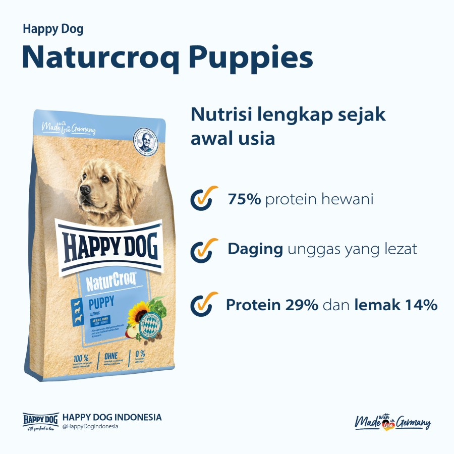 Happy Dog NaturCroq Puppies 15kg - Makanan Anak Anjing - Dog Food