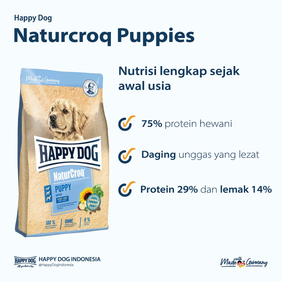 Happy Dog Makanan Anak Anjing Naturcroq Puppy 4kg