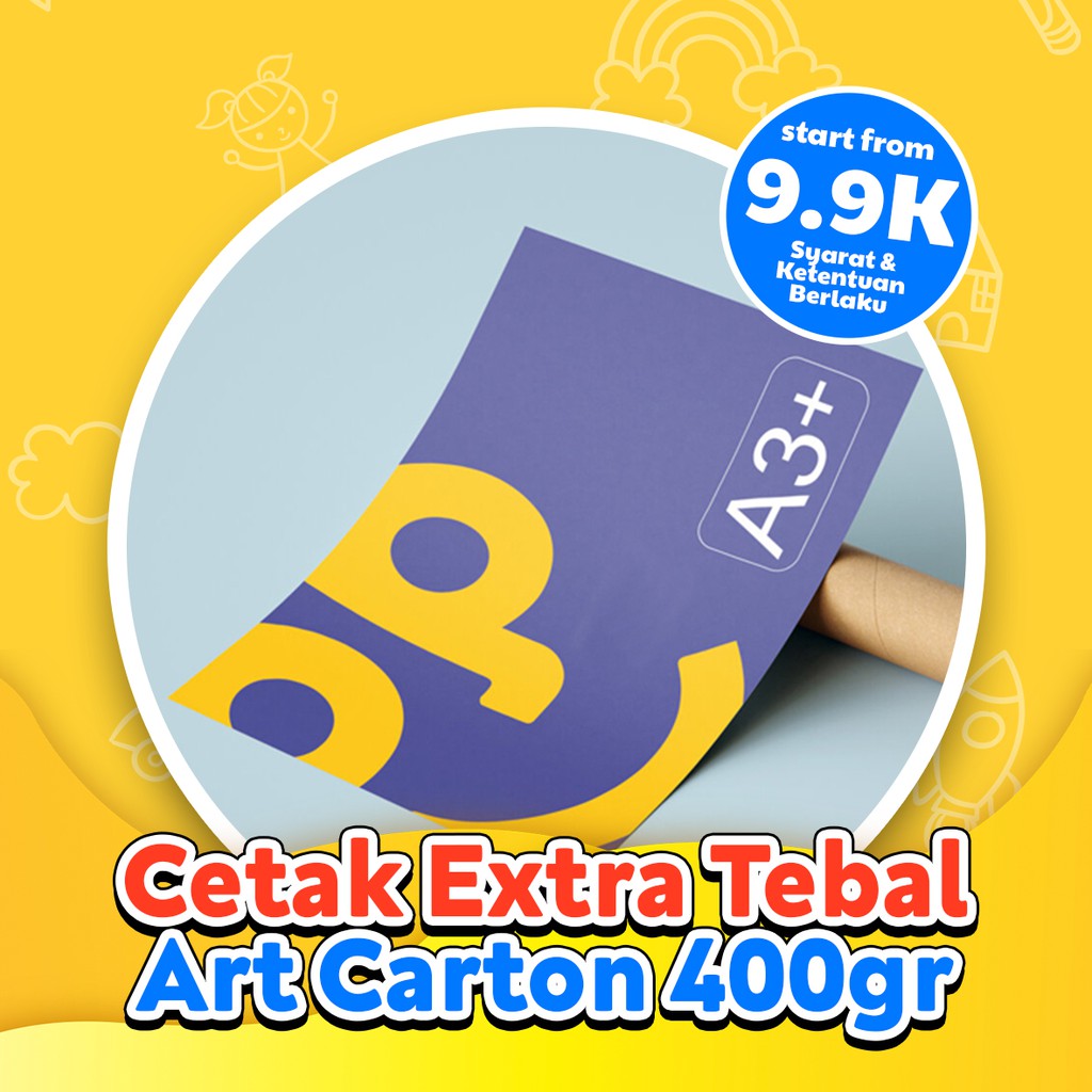 

EXTRA TEBAL++ Print Cetak Art Carton 400 Gsm ukuran a3+
