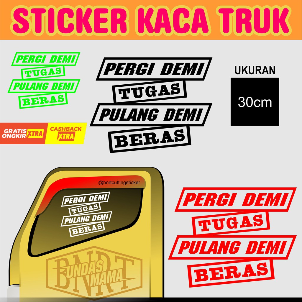 STICKER KACA TRUK
