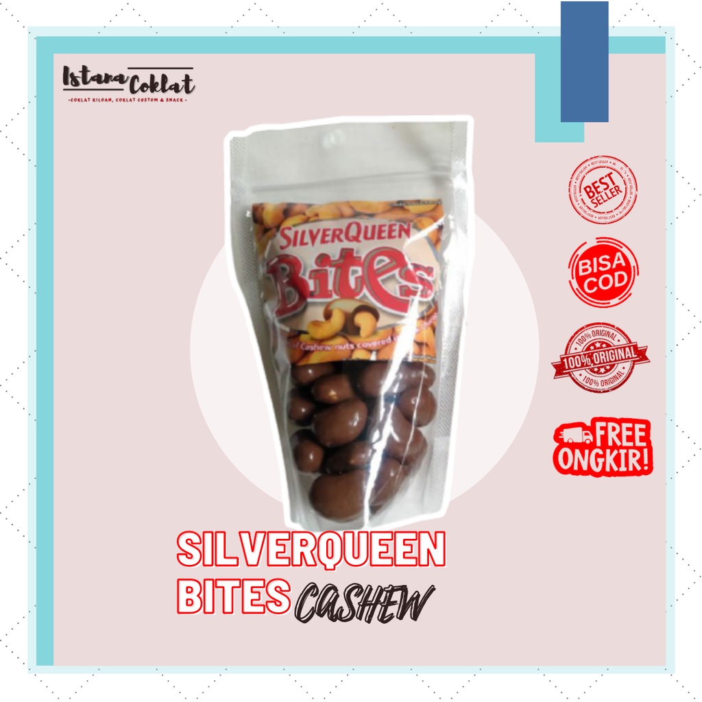 

Istanacoklat Silverqueen Bites Cashew /Mede , Sq Bites Kiloan , Coklat Kiloan , free ongkir , bs cod