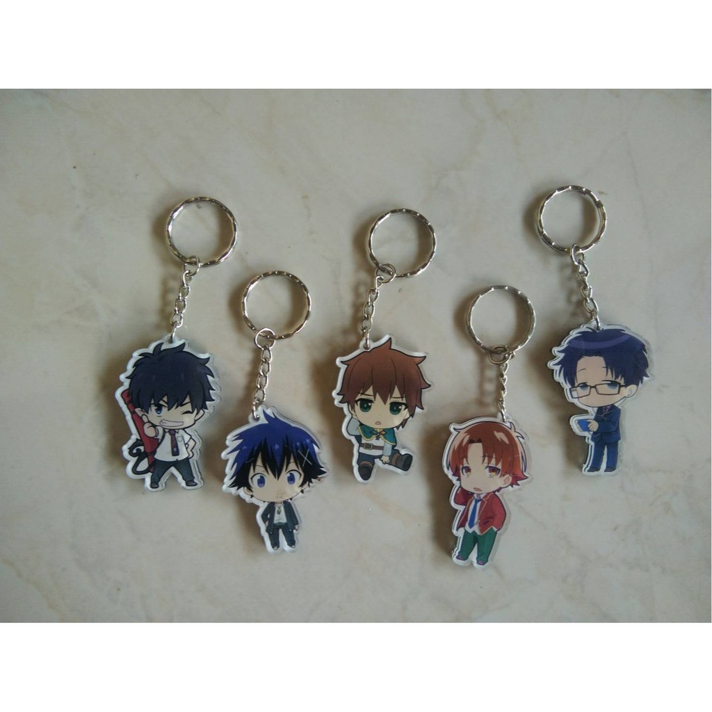 Souvenir Gantungan Kunci Ao no Exorcist Nisekoi Konosuba Classroom of Elite Wotakoi