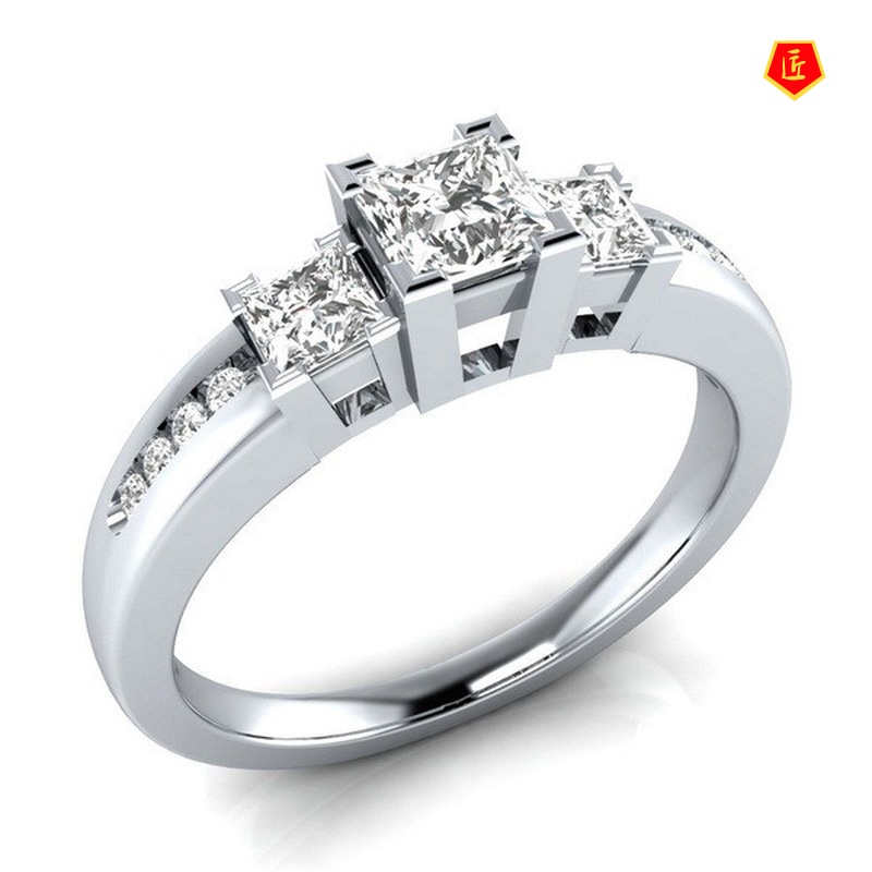 [Ready Stock]Blue Topaz Ring Creative Simple Fashion Temperament