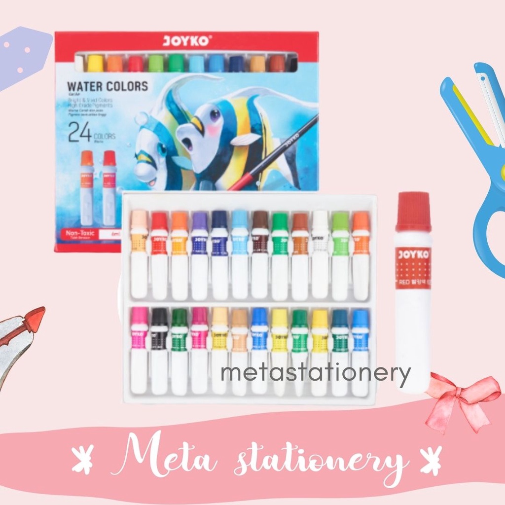

Water Color / Cat Air Joyko WC-6ML-24C / 24 Warna / Colors