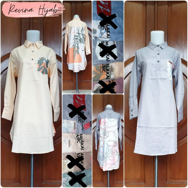 Tunik Reiza Malakai Basic Toyobo Premium dengan Printing Model Terbaru