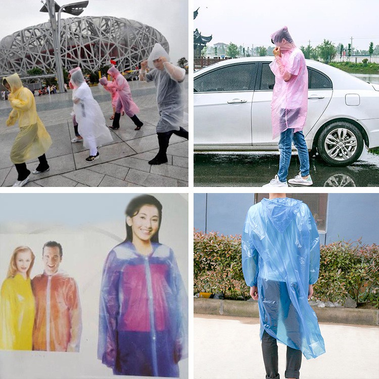 JAS HUJAN PLASTIK / Raincard / Poncho Rain Coat Plastic Disposable Emergency / Jas Hujan Darurat Sekali Pakai