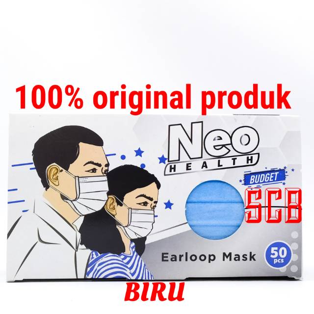 Masker Neo Health Earloop / Masker anti virus / Masker Sensi