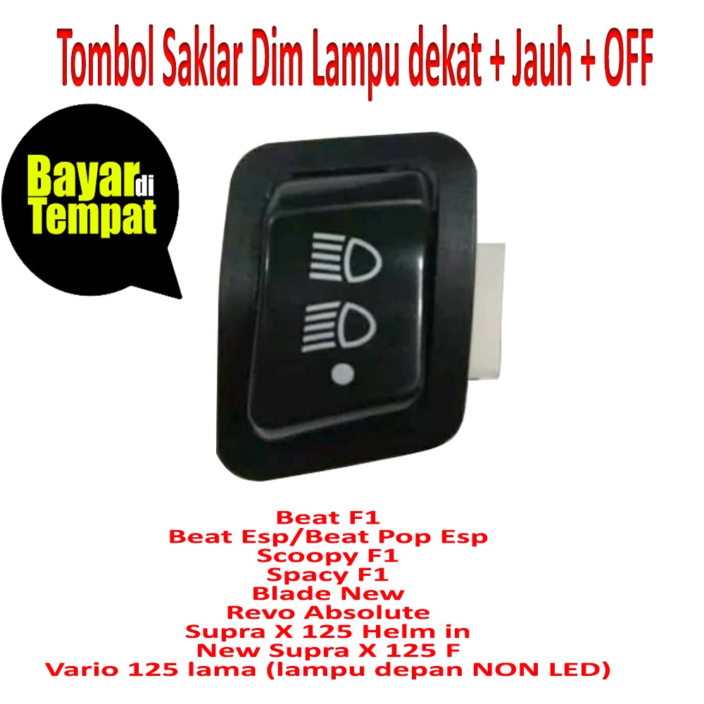 Saklar Lampu Tombol Dim 3 Titik Fungsi Tec Switch On Off