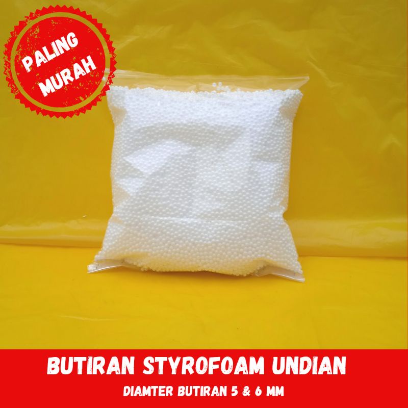 butiran styrofoam undian/ biji sterofoam undian