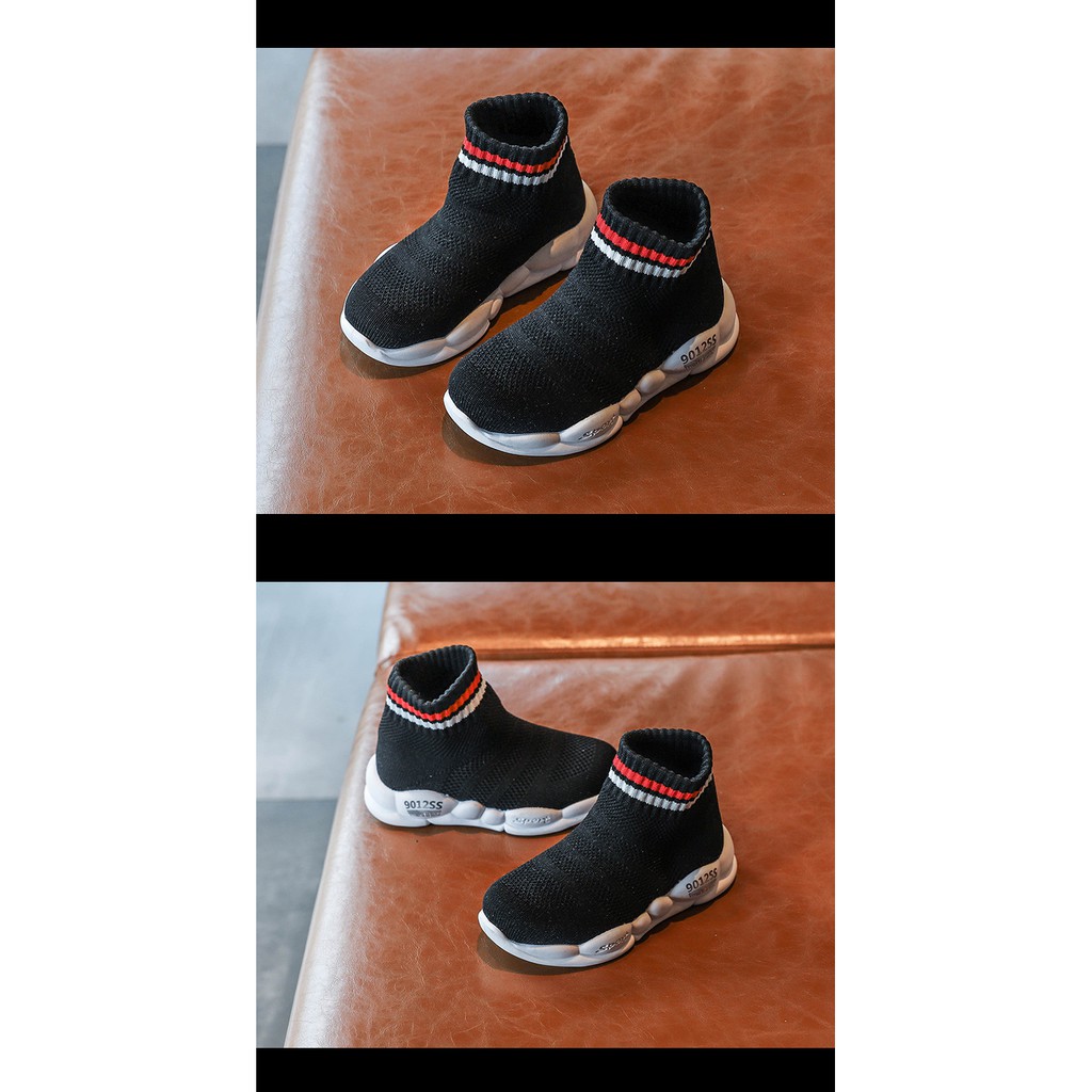 littlekiddoss SH2034 Sepatu Boots Knit Karet Sepatu Kets Sneaker Fashion Anak Import 21-38 SUPERSALE