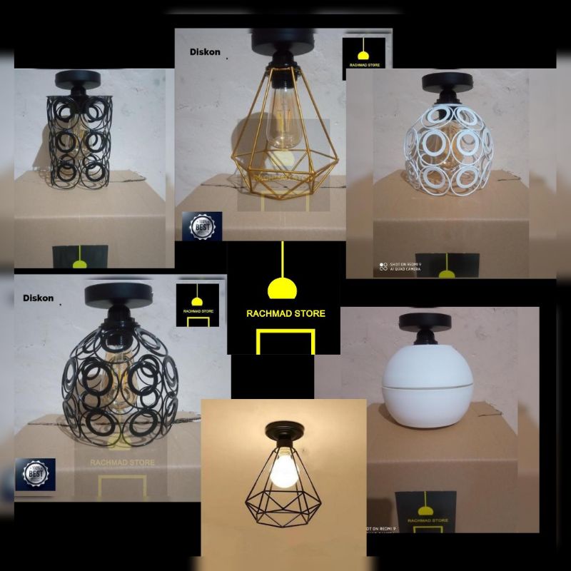 Lampu tempel dinding plafon minimalis modern ruang tamu teras