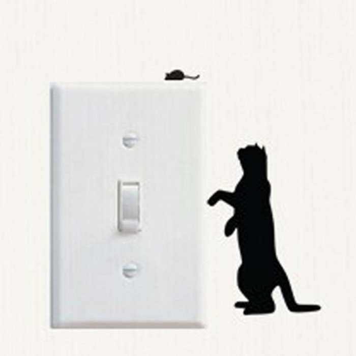 Wall Decal - Stiker Dinding Switch Button