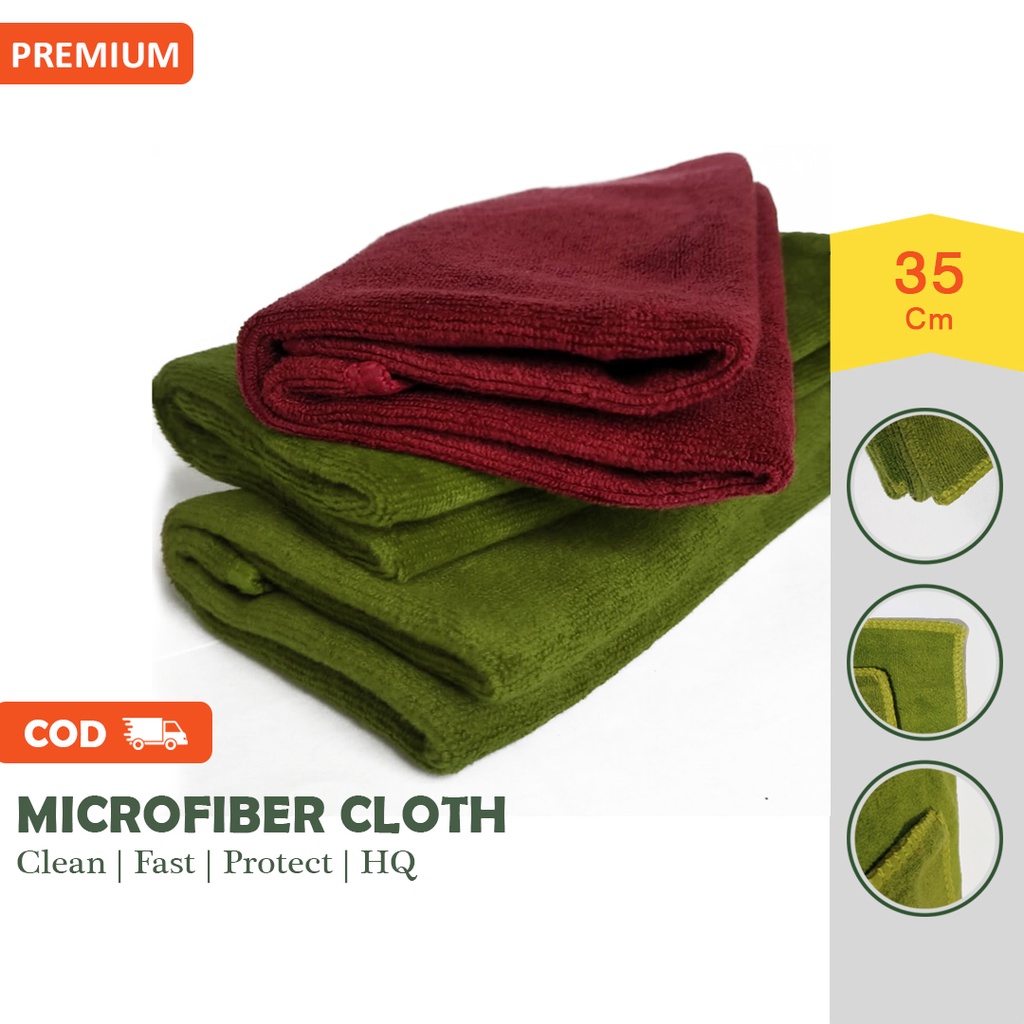Handuk Microfiber Leather Premium Tebal 35 x 35 cm | Lap Microfiber tebal Leather Microfiber