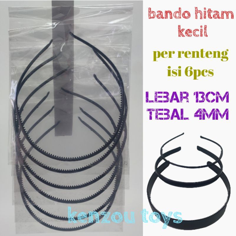 bando hitam kecil per 6pcs