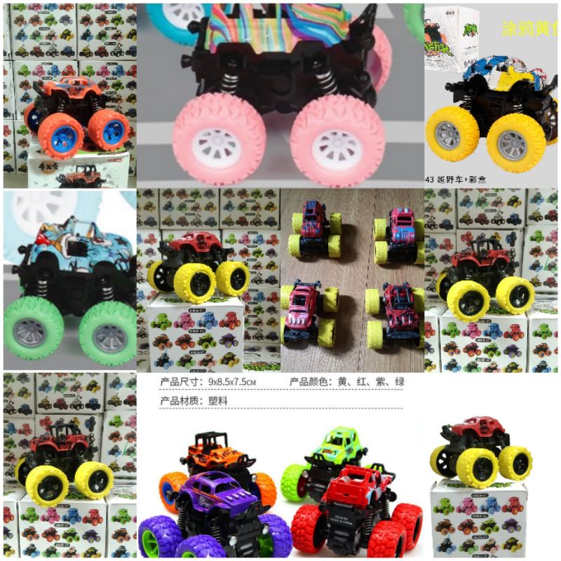 Monster Zap Mainan Mobil Jip Zap Off Road 4 Drive Inertial Bigfoot JEEP TOYS 360 derajat-MOBIL RANDOM