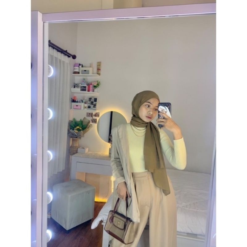 Inner Rajut Maura Hijab Baju Daleman Turtleneck Knit Manset