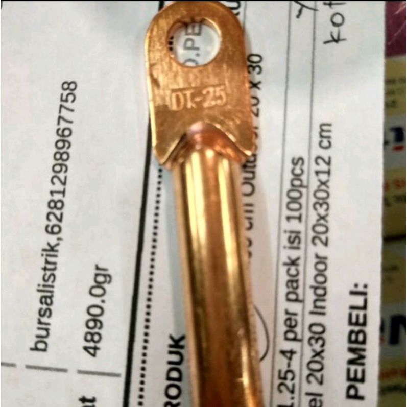 Skun Tembaga DTG 25 mm Long Copper