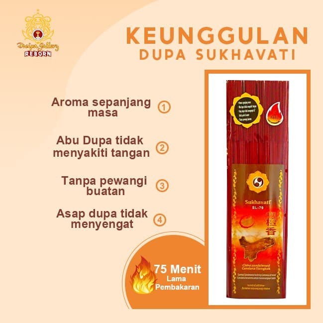 Dupa hio wangi harum cendana alami sukhavati 400gram merah 39cm