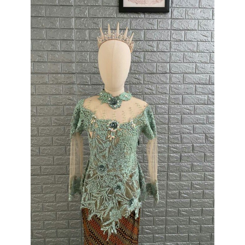 Atasan Kebaya Hijau wardah/Kebaya Atasan Hijau wardah/ Kebaya Wisuda Hijau wardah / Kebaya pengantin