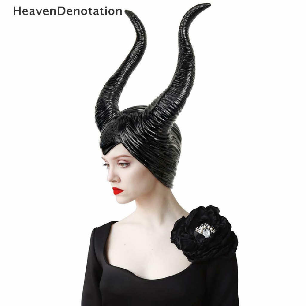 Topi Desain Tanduk Maleficent Evil Queen Untuk Kostum Cosplay Halloween