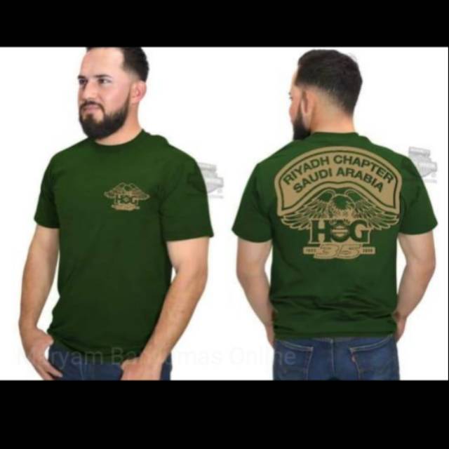 Tshirt kaos baju RIYADH CHAPTER SAUDI ARABIA HOG HARLEY DAVIDSON