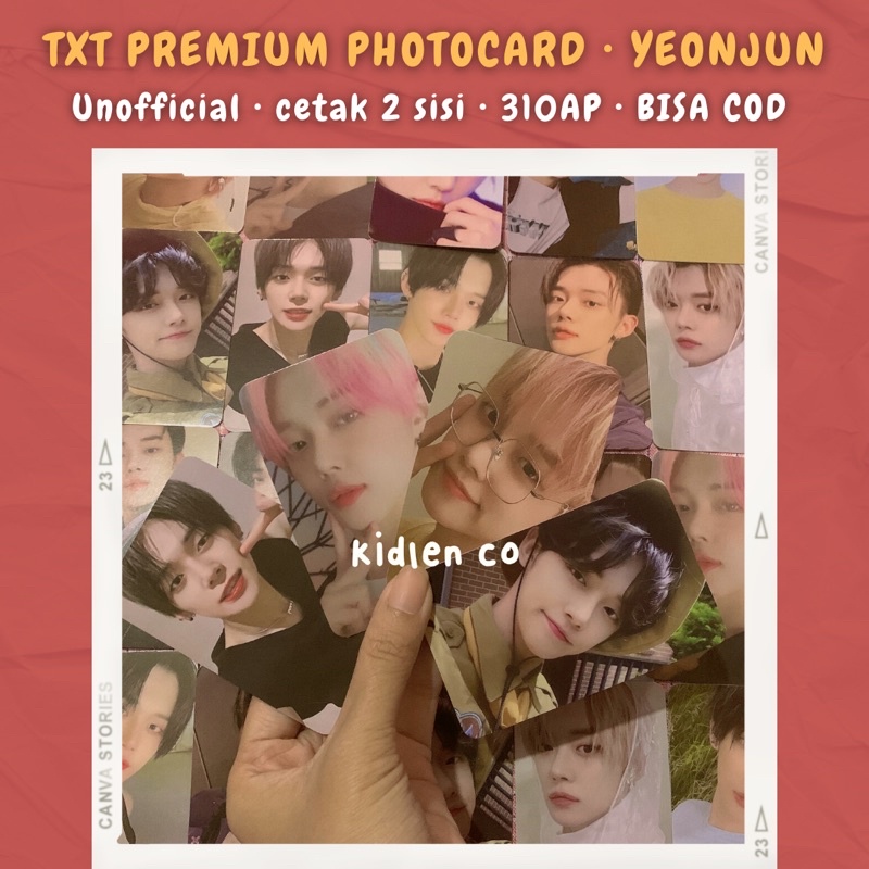 SATUAN YEONJUN • UNOFFICIAL PREMIUM PHOTOCARD 310 GSM 2 SISI  / DUPE M2U FREEZE YOU POWERSTATION UNI