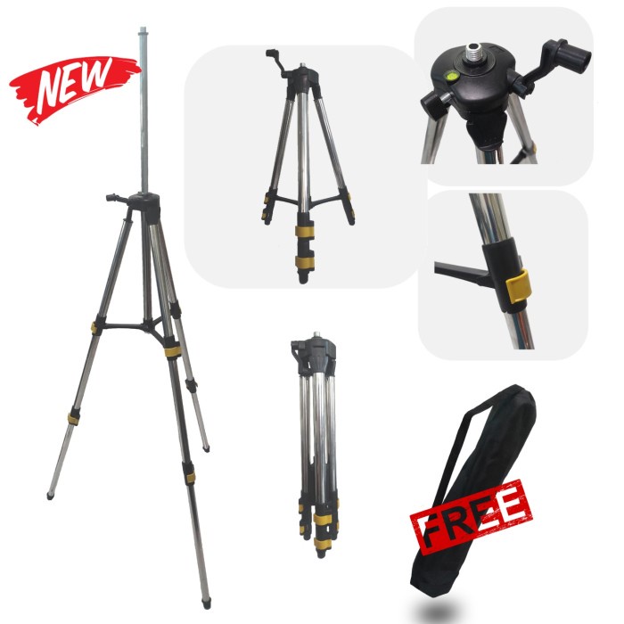 Tripod Tripod line laser level stainless dudukan portable stand kaki camera - 1.2meter(X0F1) Tripod 