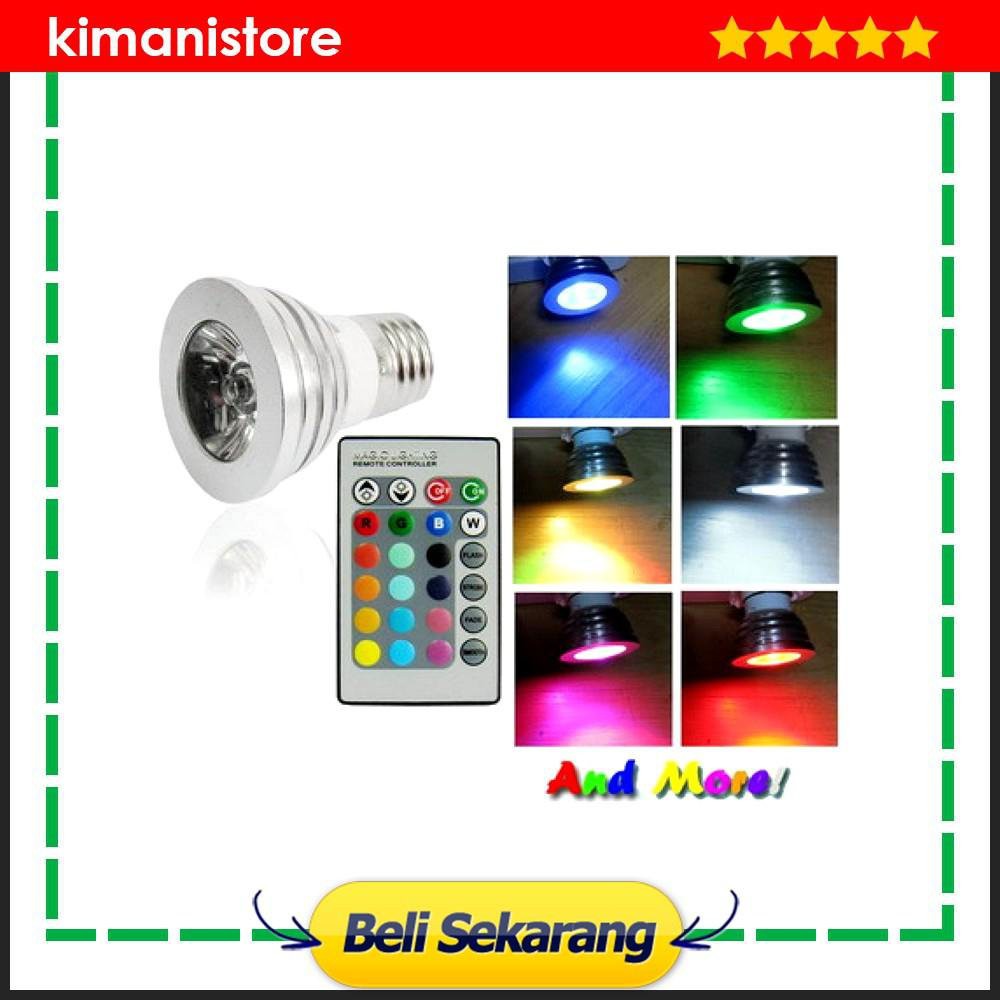 Langsung Order BOHLAM LED RGB DENGAN REMOT KONTROL LAMPU RGB LAMPU REMOT WARNA WARNI Terlaris