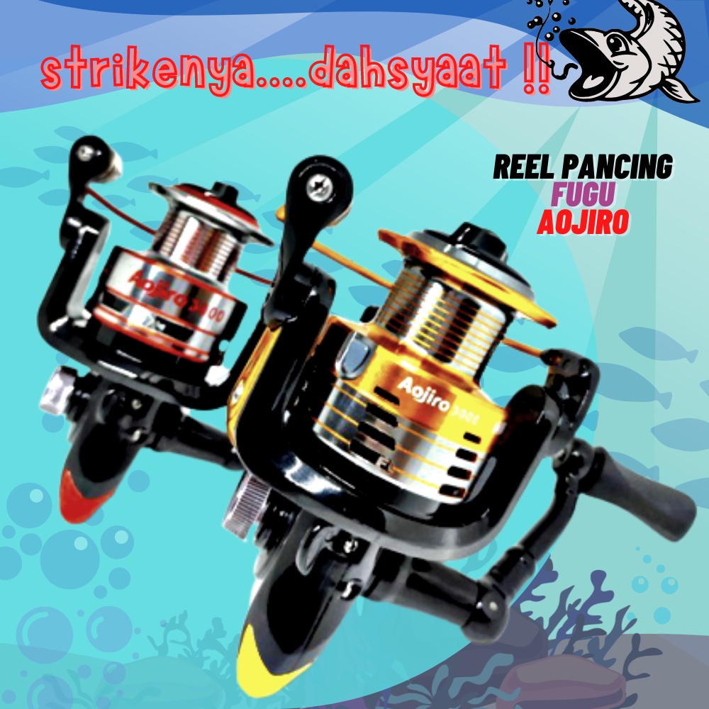 Gulungan Reel Ril Riil Rill Katrol Alat Pancing Ikan Audrey AW 200 Bonus Senar Olahraga Outdoor Mura