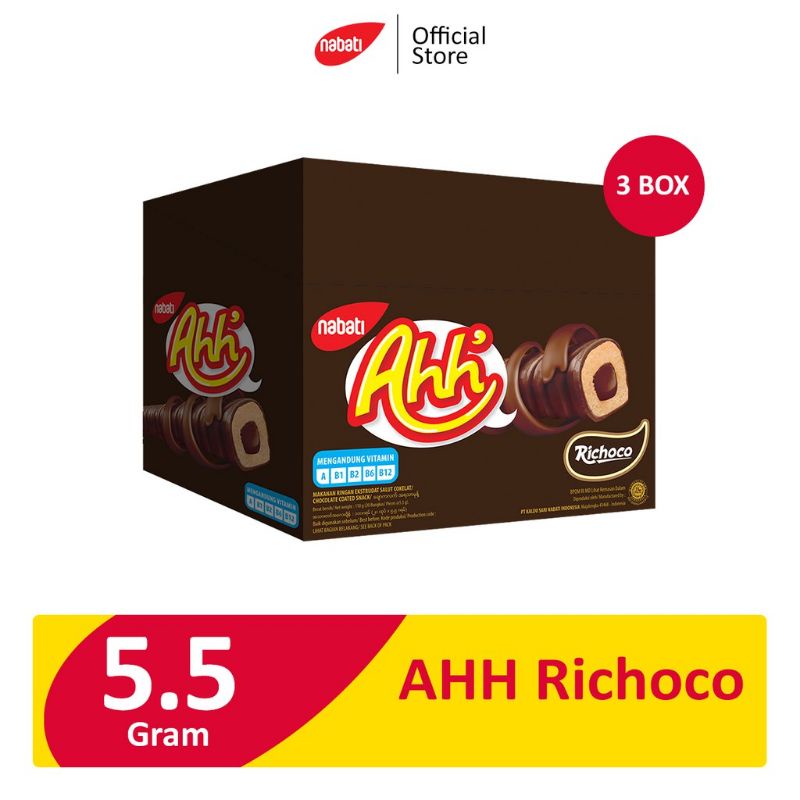 

Nabati Richeese Sip Ahh' Satu Box 5.5 gr x 20 pcs - Coklat & Keju