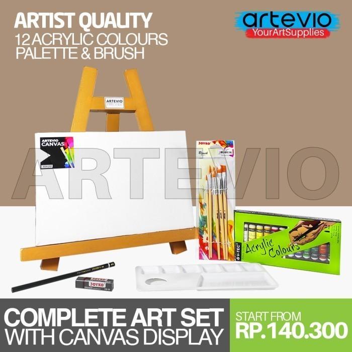 

Kanvas | Paket Lukis Lengkap / Kanvas Lukis Cat Acrylic Palet Dan Kuas Lukis