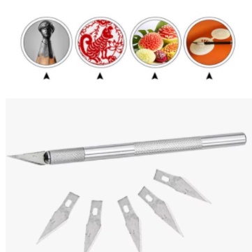 

11.11sale Pen Cutter Set + Reffil 5 Pcs Art Knife Pisau Cutting Sticker Gundam Gunpla Pen Cutter Pisau Presisi pisau sayat