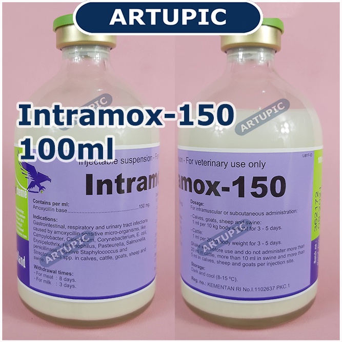 Intramox-150 100 ml Amox Obat Pernafasan Sapi Kambing Ayam Babi