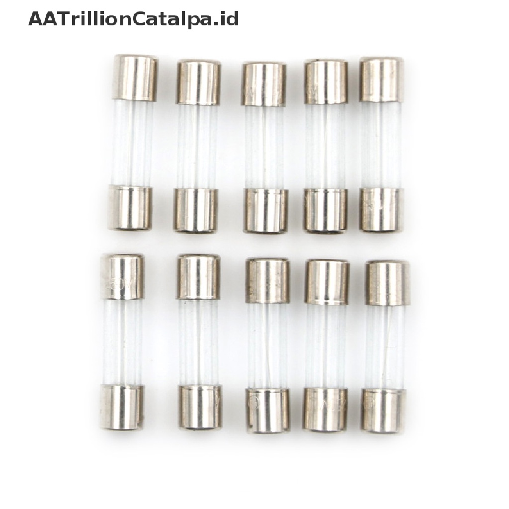10 Pcs Tabung Kaca Fuse Ukuran 5mm x 20mm 1.6A T1.6A 250V 1.6A