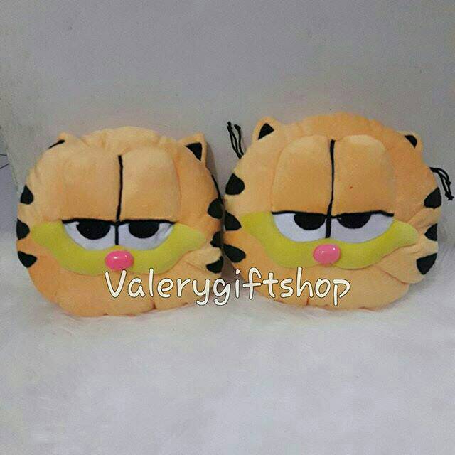 Bantal Kepala Mobil Headrest 2pcs Boneka Garfield
