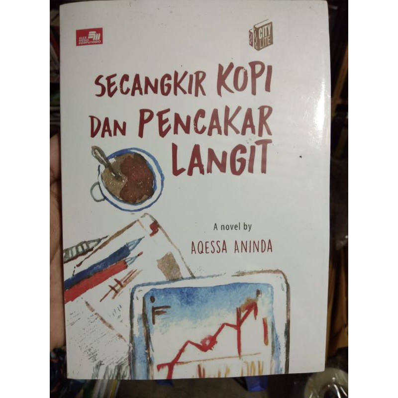 secangkir kopi dan pencakar langit
