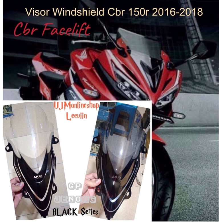 Visor Winshield Cbr 150r Facelift 2016-2018 Mika Fairing 2 Tone Gp Jenong