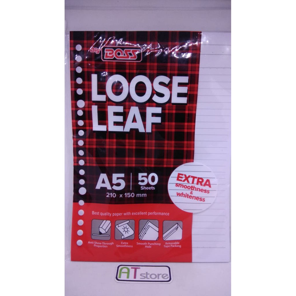 

Big Boss Loose Leaf A5 isi 50 lbr