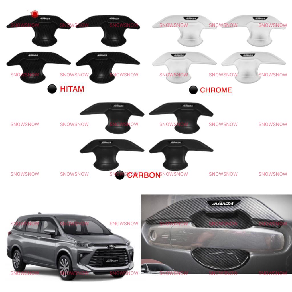 Outer Cover Mangkok Avanza Xenia Veloz 2021 2022 UP Hitam Chrome Carbon