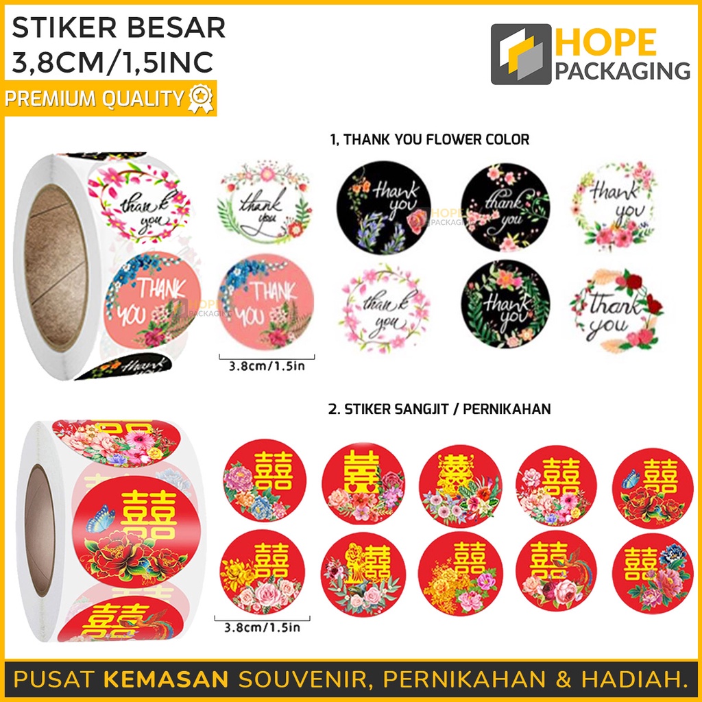 

Stiker Label Thank You 3.8 cm Stiker Happy Easter/ Label Sangjit Stiker Bulat Kotak Bingkisan