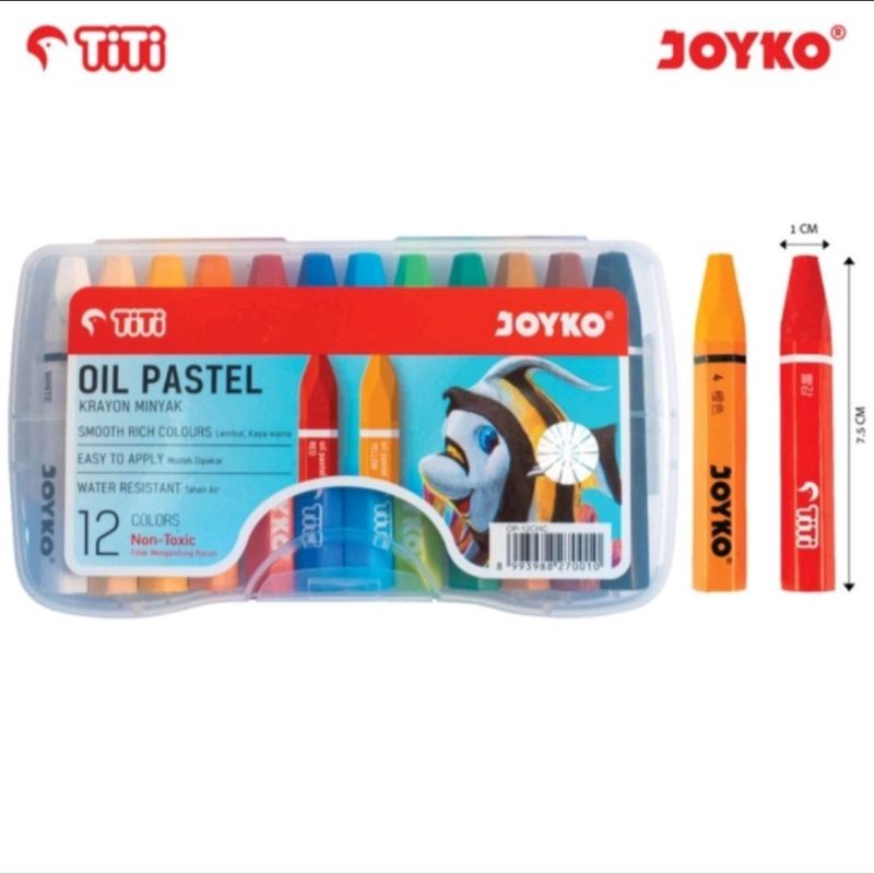 

CRAYON JOYCO 12 WARNA,, OIL PASTEL