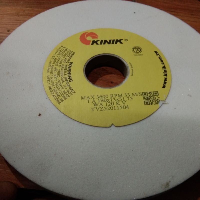 KINIK Grinding Wheel 180 x 13 x 31.75 Grit WA 46 60 80 100 120 220 KV1A - Batu Gerinda KINIK 7 inch 